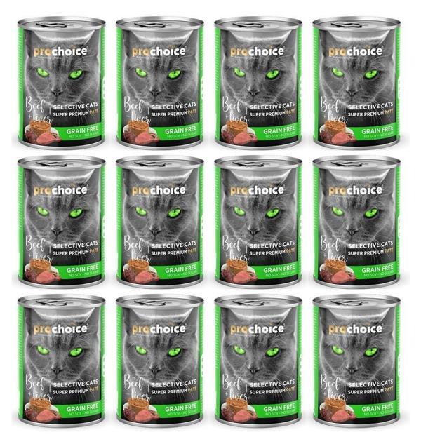 Pro Choice Kedi Konservesi Ezme Biftekli 400 Gr. X 12 Adet - Image 1