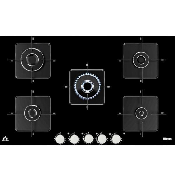 Ukinox Ares 90 XF 5 Gözlü Siyah Ankastre Cam Ocak - Image 1
