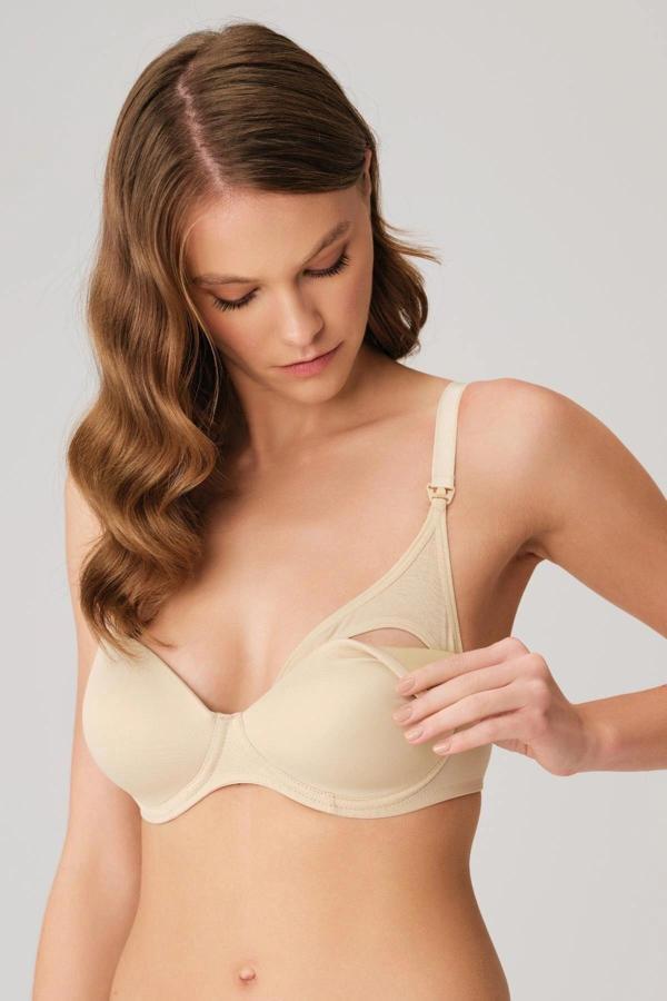 MDB Balensiz Lohusa Önden Açılan Yumuşak Süngerli Ten Emzirme Sütyeni - Image 1