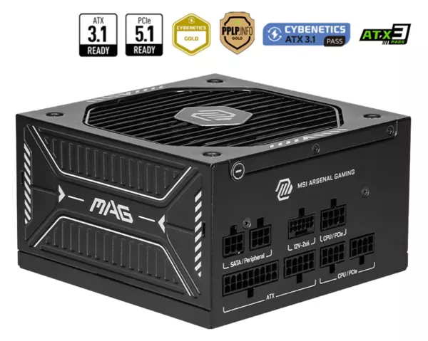 MSI MAG A750GLS PCIE5 750W 80+ Gold Full Modüler Power Supply - Image 1