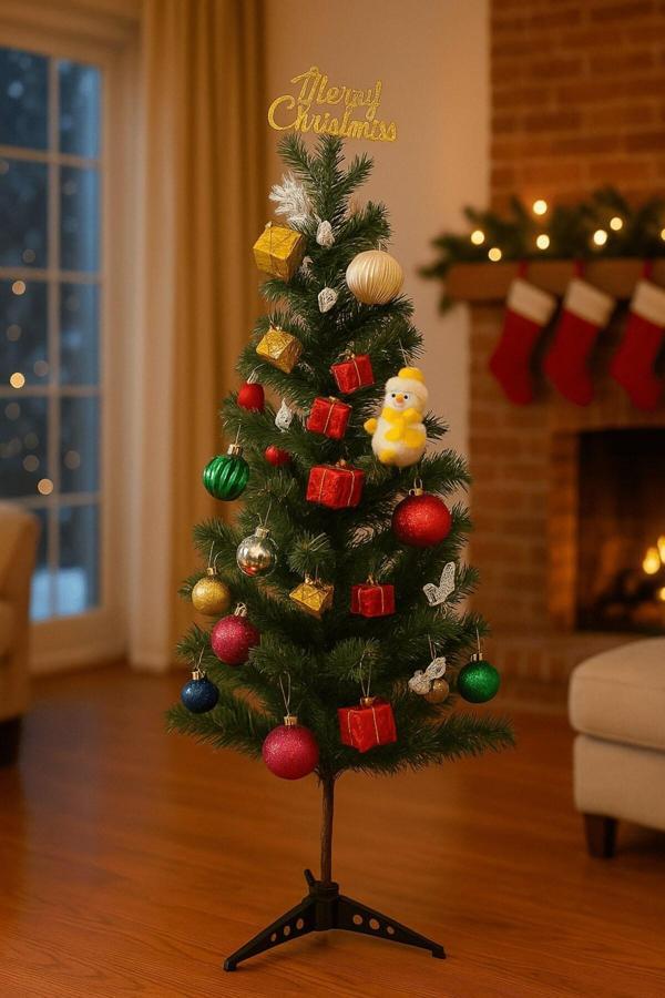 Yılbaşı Yeni Yıl Çam Ağaç Süsü 25 Parça Merry Christmas Yazılı Noel Dekoru Renkli Çam Ağacı Süsleri - Image 1