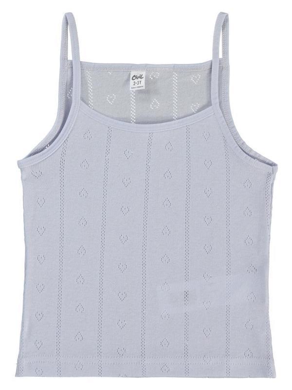 Civil Girls Jakarlı Kalp 2-10 Yaş 2'li Atlet Set - Beyaz 4-5 Yaş - Image 1