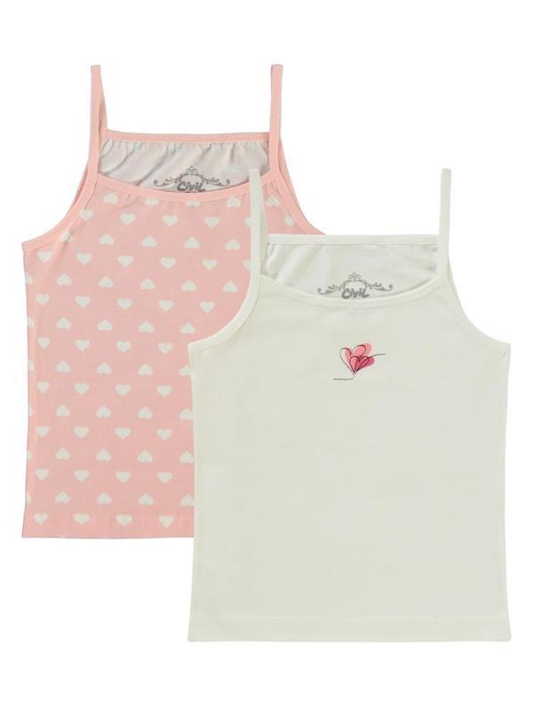 Civil Girls Kalp 2-10 Yaş 2'li Atlet Set - Standart 2-3 Yaş - Image 1