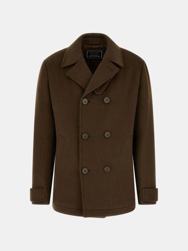 Guess Peacoat Erkek Kahverengi Yün Karışımlı Kaban M5BL2JW2242-A12G - Image 1