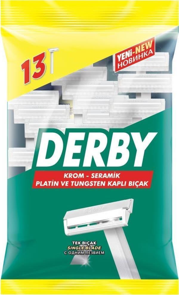 Derby Tek Tıraş Bıçağı Poşet 10 + 3 Hediye - Image 1