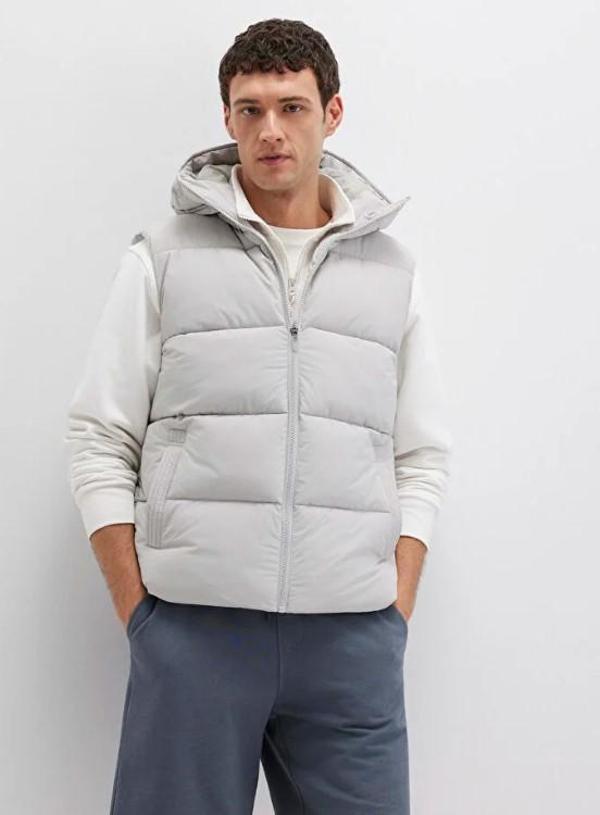 Mavi 0110089-70075 Kapüşonlu Şişme Erkek Yelek - Image 1