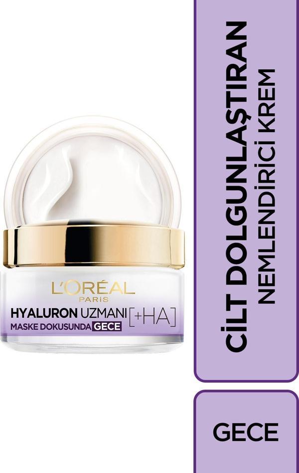L'Oréal Paris Hyaluron Uzmanı Cilt Dolgunlaştıran Nemlendirici Gece Kremi- Hyaluronik Asit - Image 1
