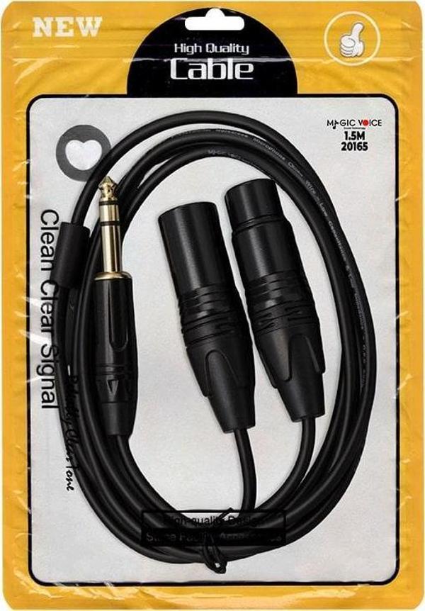 MAGİCVOİCE LD390A CANON ERKEK DİŞİ + 6.3 MM STEREO ERKEK 1.5 METRE KABLO - Image 1