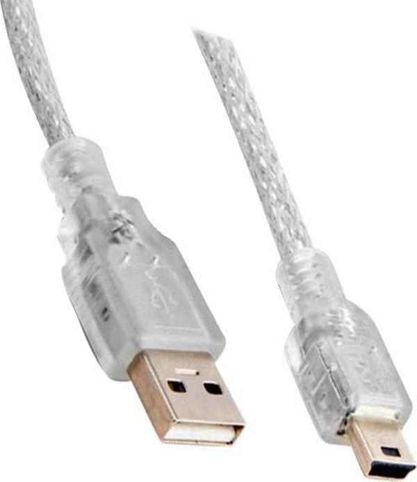 POWERMASTER PM-18612 USB 2.0 ŞEFFAF MİNİ 5 PİN 3 METRE KABLO * S-LINK SL-UK53 - Image 1