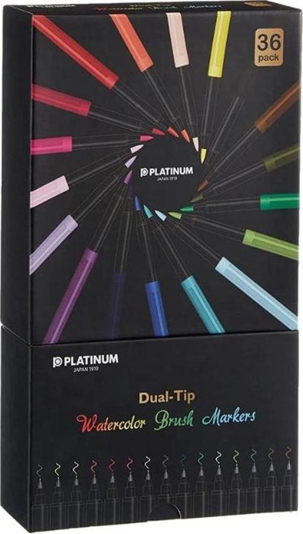 Platinum CF-A Özel Kutulu Çift Taraflı 36'lı Fırça Kalem - Image 1