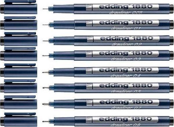 Edding Teknik Çizim Kalemi 8’li Set - Image 1