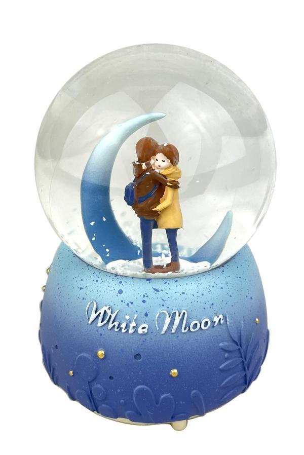 White Moon - Beyaz Ay Işıklı ve Müzikli Kar Küresi - Image 1
