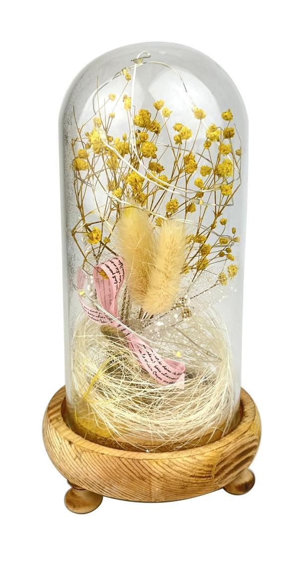 Işıklı Çiçekli Fanus Cam Model 1 - Image 1