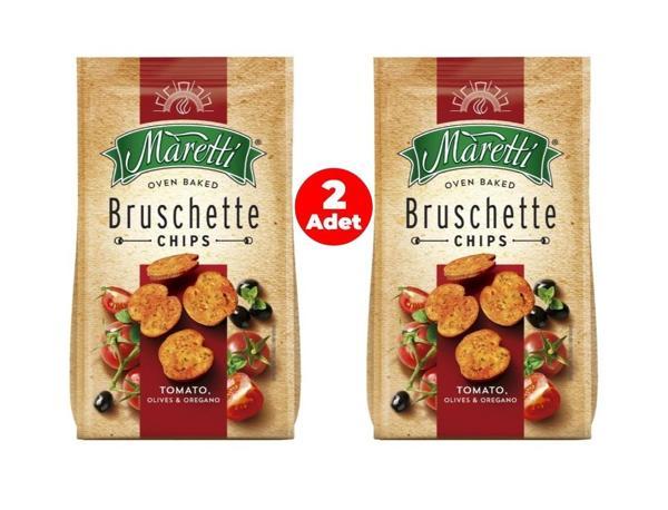 Maretti Bruschette Domates, Zeytin ve Kekik Aromalı Kızartılmış Ekmek Cips (2 ADET) - Image 1