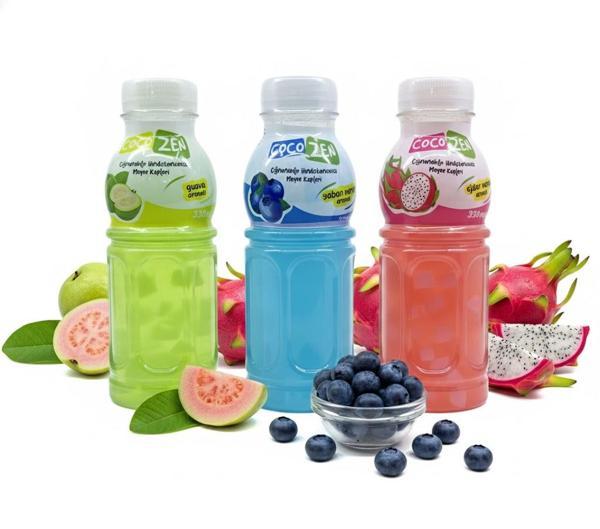 Coco Zen Çiğnenebilir Hindistan Cevizi Meyve Küpleri - Ejder Meyvesi Yaban Mersini, Guava Aromalı 3'lü Set - Image 1