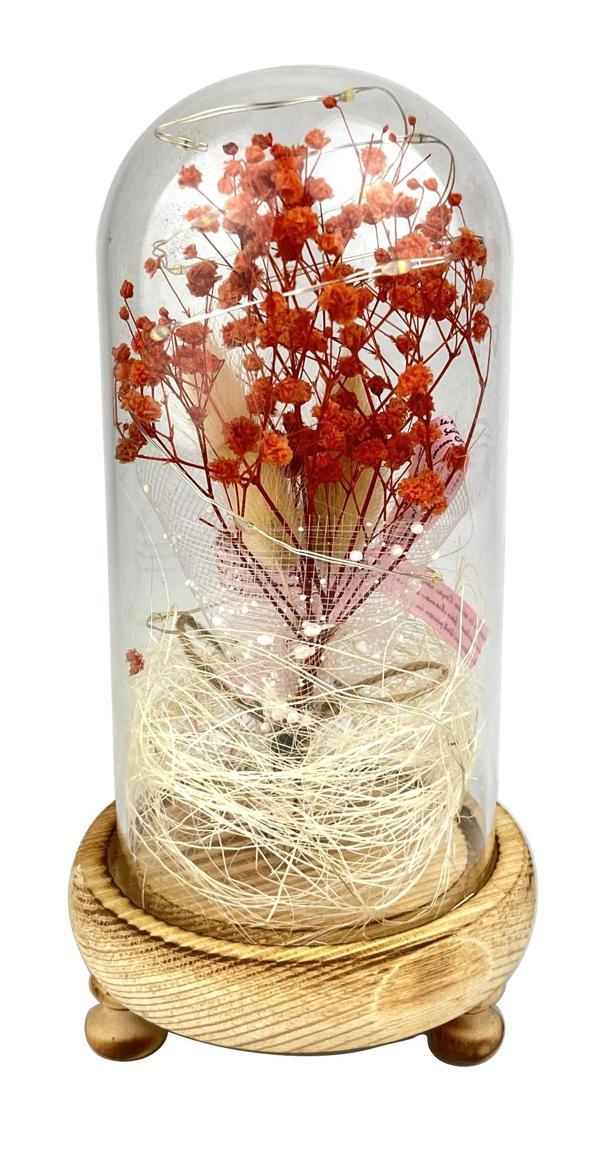 Işıklı Çiçekli Fanus Cam Model 2 - Image 1