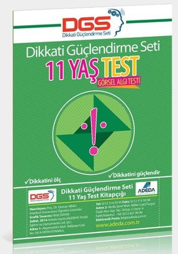 Dikkati Güçlendirme Seti 11 Yaş Test - Adeda Yayıncılık - Image 1