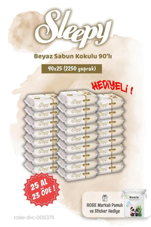Sleepy 90'lı 25 AL 23 ÖDE Beyaz Sabun Kokulu Islak Havlu ve Rosie - Image 1