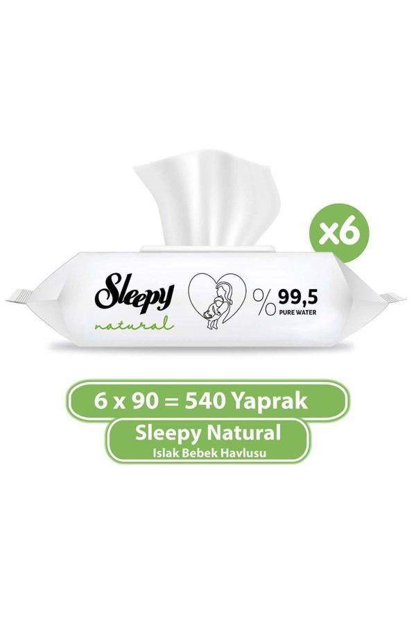 Sleepy Natural Islak Bebek Havlusu 6x90 (540 Yaprak) - Image 1