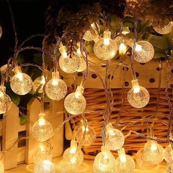 5M 28 Led Kristal Top Gün Işığı Şeffaf Kablo Fişli Eklemeli MZ-18-14 - Image 1