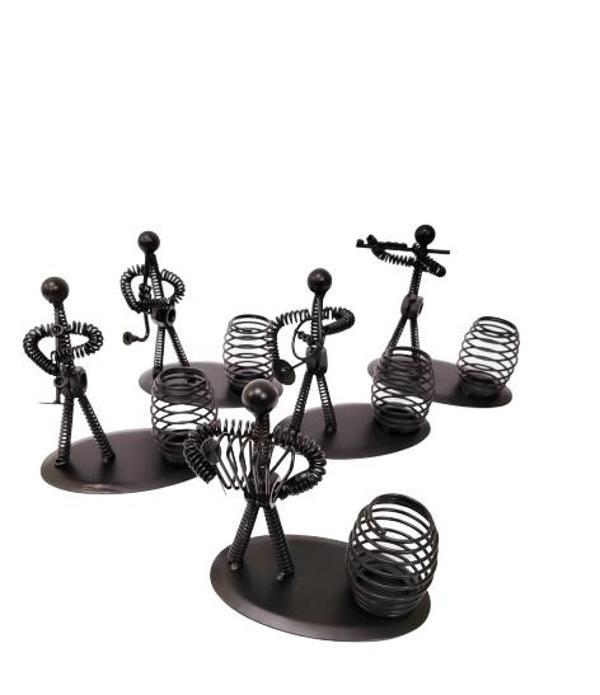 Dekoratif Metal Adam Müzisyen Kalemlik - Image 1