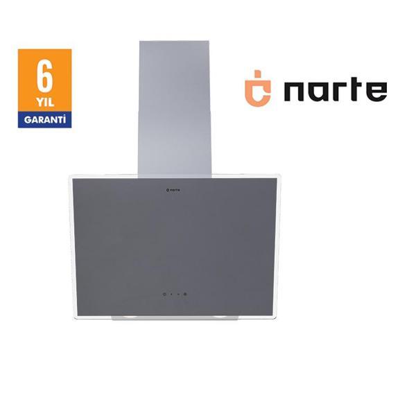 NARTE-H20160S 60CM GRİ CAM EĞİMLİ DAVLUMBAZ - 6 YIL GARANTİLİ - Image 1