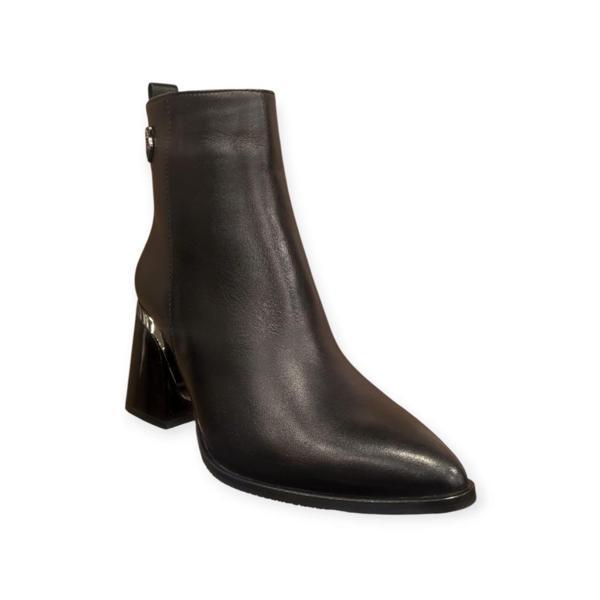VENÜS 2552003K KALIN TOPUK SİVRİ KLASİK DERİ KADIN BOT - Image 1