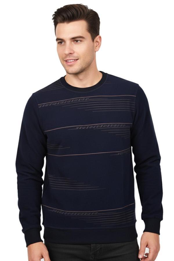 Erkek Sıfır Yaka Sweatshirt BGL-ST04863 - Image 1