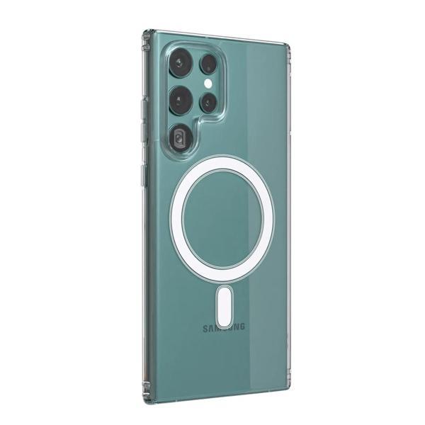 Samsung Galaxy S22 Ultra Kılıf Magsafe Özellikli Şeffaf Silikon Kapak - Image 1