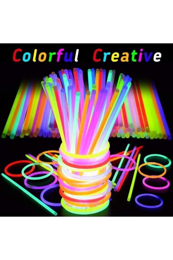 Parti Aydınlatma Fosforlu Çubuk Işıklı 50 Adet Glow Çubuk Işıklı Aydınlatma 24 Saat Boyunca Parlaklk - Image 1