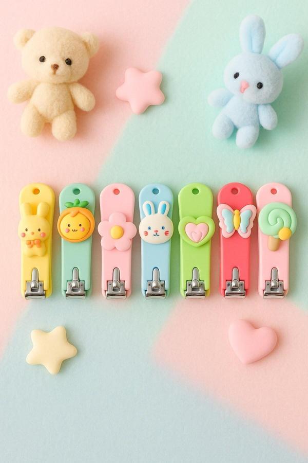 1 Adet Karakterli Şirin Tırnak Makası Pratik Güvenli Kullanım Bebek Çocuk Renkli Figür Tırnak Makası - Image 1