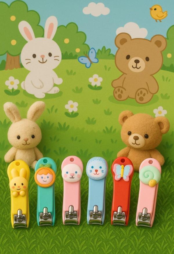 6 Adet Karakterli Şirin Tırnak Makası Pratik Güvenli Kullanım Bebek Çocuk Renkli Figür Tırnak Makası - Image 1