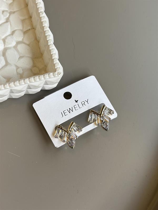 Taşlı Küpe - Altın - Image 1