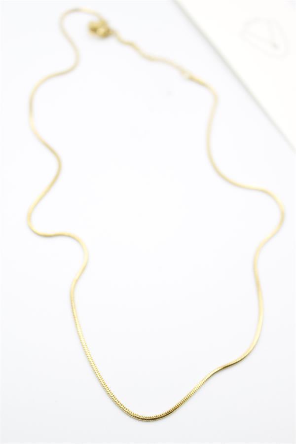 Yılan Zincir Kolye - 46cm - Altın - Image 1