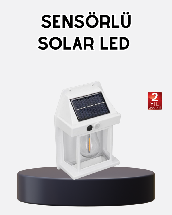 Solar Sensörlü Dış Mekan Lamba 3 Işık Modlu ve IP65 Dayanıklı - Image 1