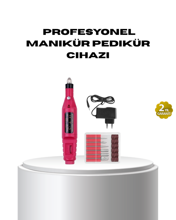 Profesyonel Tırnak Matkap Makinesi–USB Şarjlı, Ayarlanabilir Hız, Düşük Titreşimli, Sessiz Çalışma - Image 1