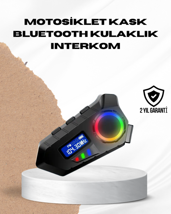 Bluetooth 5.4  İnterkom IP65 Toz ve Su Geçirmez LED Göstergeli - Image 1