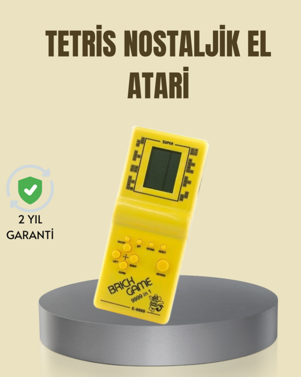 Taşınabilir Tetris Oyunu El Konsolu – Dayanıklı Plastik, Pil ile Çalışan Retro Oyun Aleti - Image 1