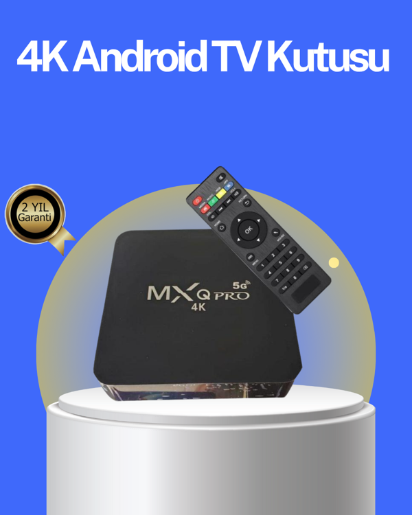 Akıllı Android TV Box – 4K Çözünürlük, 2GB RAM, 16GB Depolama, Hızlı Wi-Fi - Image 1