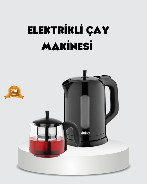 Çaycı Cam Demlikli 1800W Güçlü ve Sıcak Tutmalı Elektrikli Çay Makinesi - Image 1