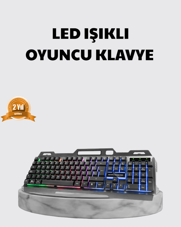 Profesyonel Oyuncu Klavye Mouse Seti – RGB Işıklı, Türkçe Q, DPI Ayarlı, Dayanıklı Gövde - Image 1