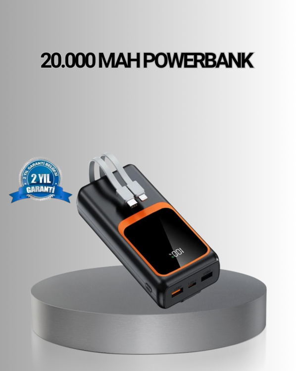Powerbank 20000 mAh Yüksek Kapasiteli ve 22.5W Hızlı Şarj Destekli - Image 1