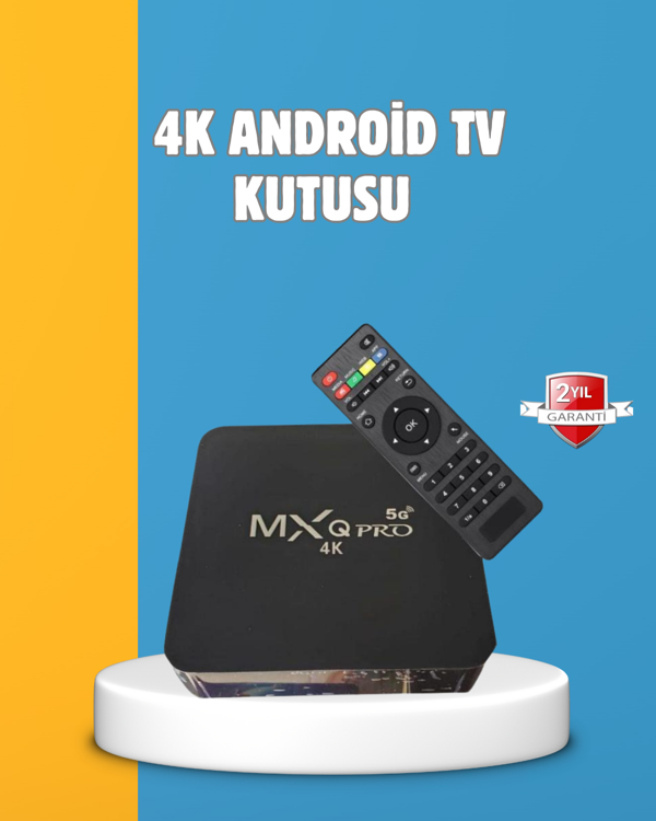 Android TV Box 4K – 2GB RAM 16GB ROM, Kablosuz Wi-Fi Medya Oynatıcı - Image 1