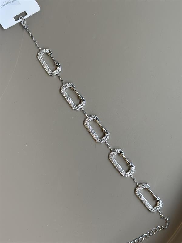 Taşlı Bileklik - Gümüş - Image 1