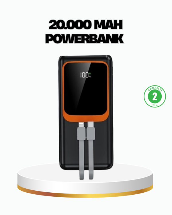 Powerbank 20000 mAh 22.5W Hızlı Şarjlı ve Kompakt Çoklu Kablo Çıkışlı - Image 1