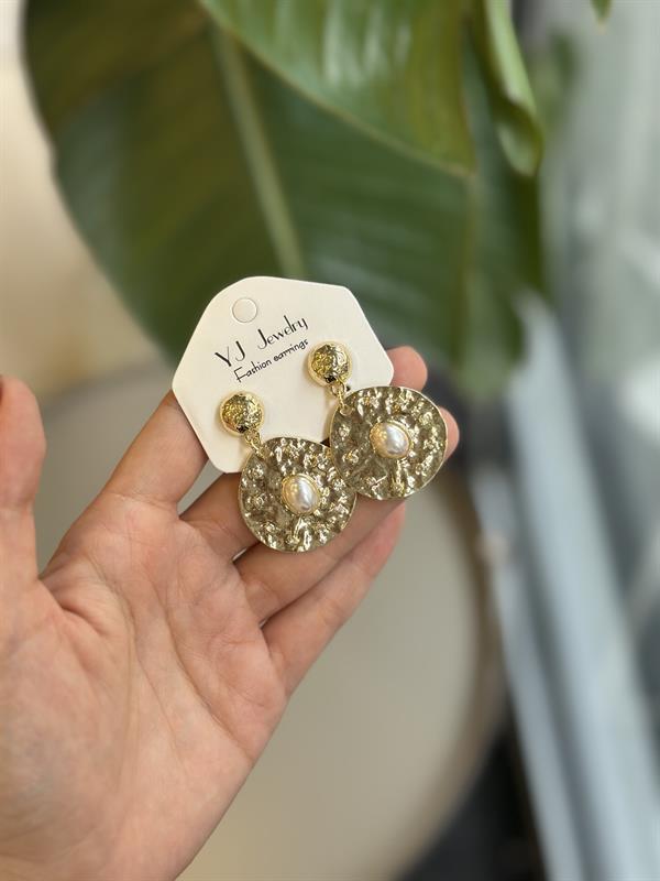 Taşlı Küpe - Altın - Image 1