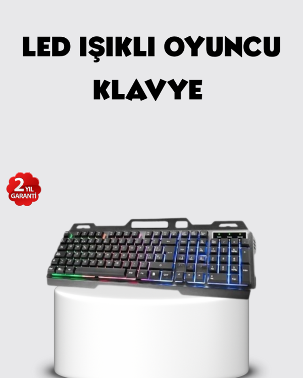 RGB Aydınlatmalı Klavye Mouse Seti – USB Bağlantılı, Türkçe Q, Ayarlanabilir DPI, Ergonomik Yapı - Image 1