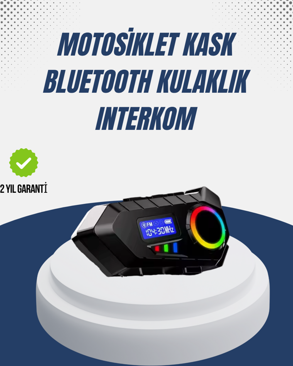 Kablosuz Bluetooth İnterkom IP65 Suya Dayanıklı 40mm HD Ses ve 40 Saat Pil - Image 1