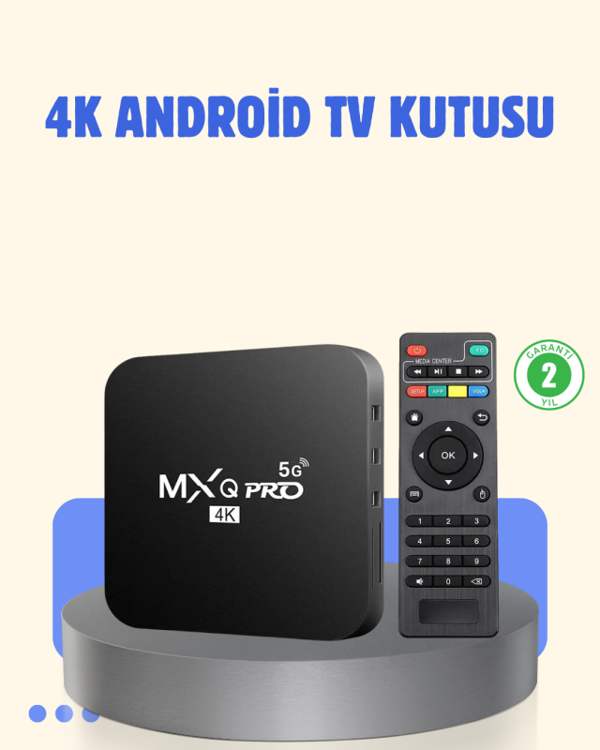 4K Android TV Box – 2GB RAM 16GB ROM, Hızlı Wi-Fi Bağlantılı Akıllı Medya Kutusu - Image 1