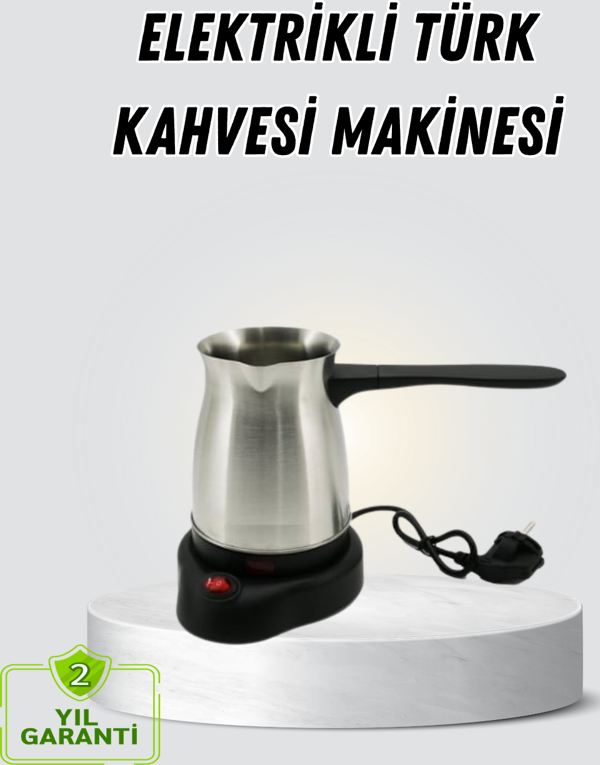 800W Paslanmaz Elektrikli Cezve Gizli Rezistans ve Ergonomik Kulp - Image 1